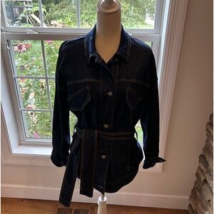 Banana Republic Tie Belt Denim Jacket
